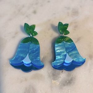Scottish Bluebell Acrylic Earrings
